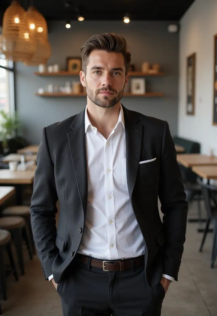 25 Fresh Medium Hairstyles for Men That Will Instantly Upgrade Your Style (Wait for #4!) - 23. The Brushed Up Style