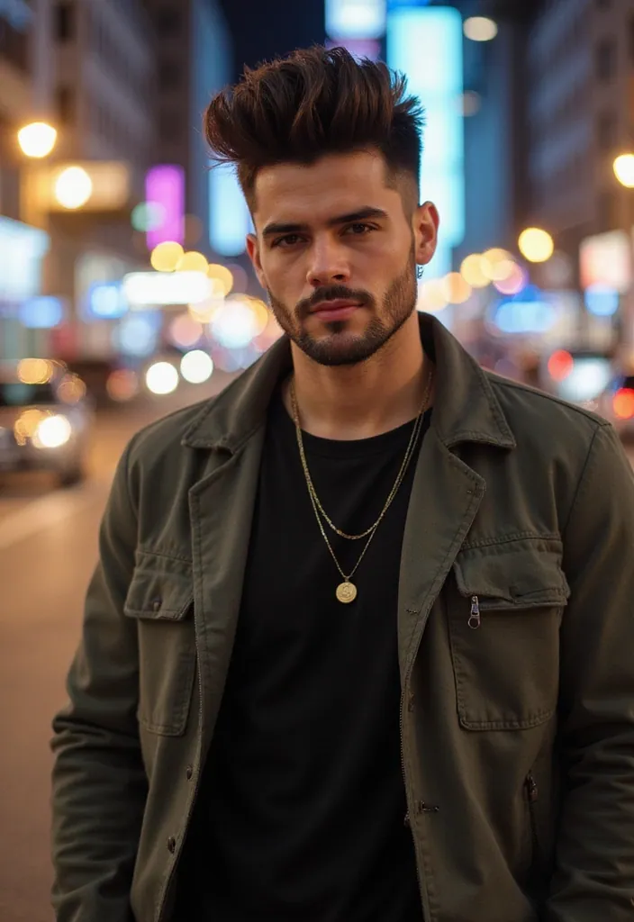 25 Fresh Medium Hairstyles for Men That Will Instantly Upgrade Your Style (Wait for #4!) - 17. The Peaked Top