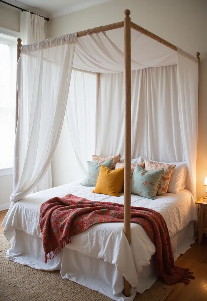 20 Incredible Boho Decor Ideas for Teen Bedrooms You'll Want in 2025! - 8. Bohemian Canopy Beds