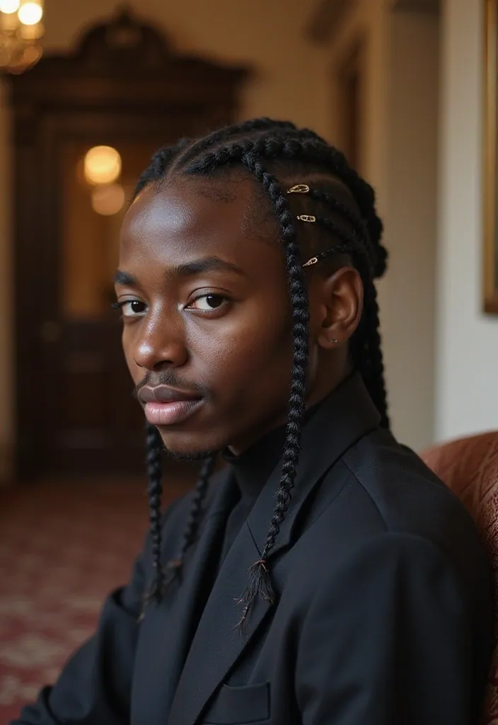 25 Jaw-Dropping Black Male Braids Hairstyles That Will Turn Heads! - 18. Side-Swept Braids
