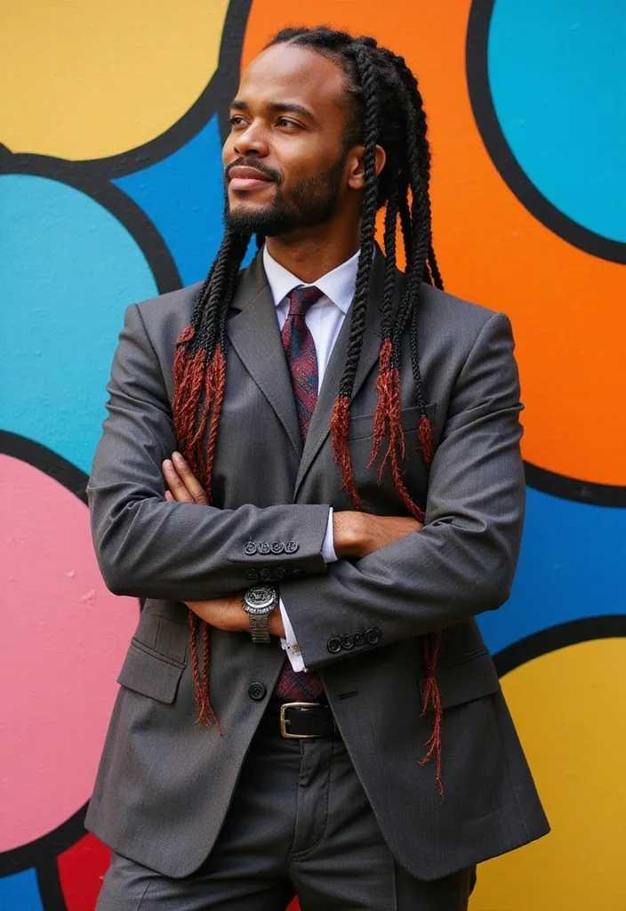 25 Jaw-Dropping Black Male Braids Hairstyles That Will Turn Heads! - 21. Braids with Artistic Patterns