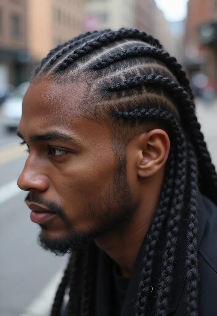 25 Jaw-Dropping Black Male Braids Hairstyles That Will Turn Heads! - 1. Classic Cornrows