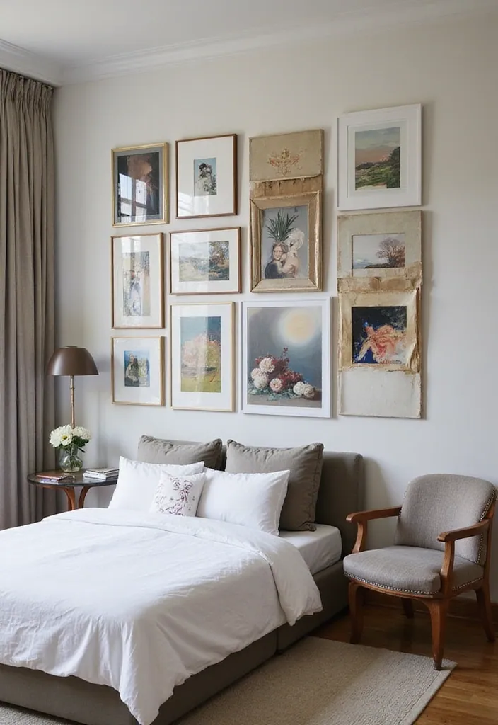 14 Luxury Bedroom Decor Ideas That Will Make You Feel Like Royalty! - 8. Personal Art Collections