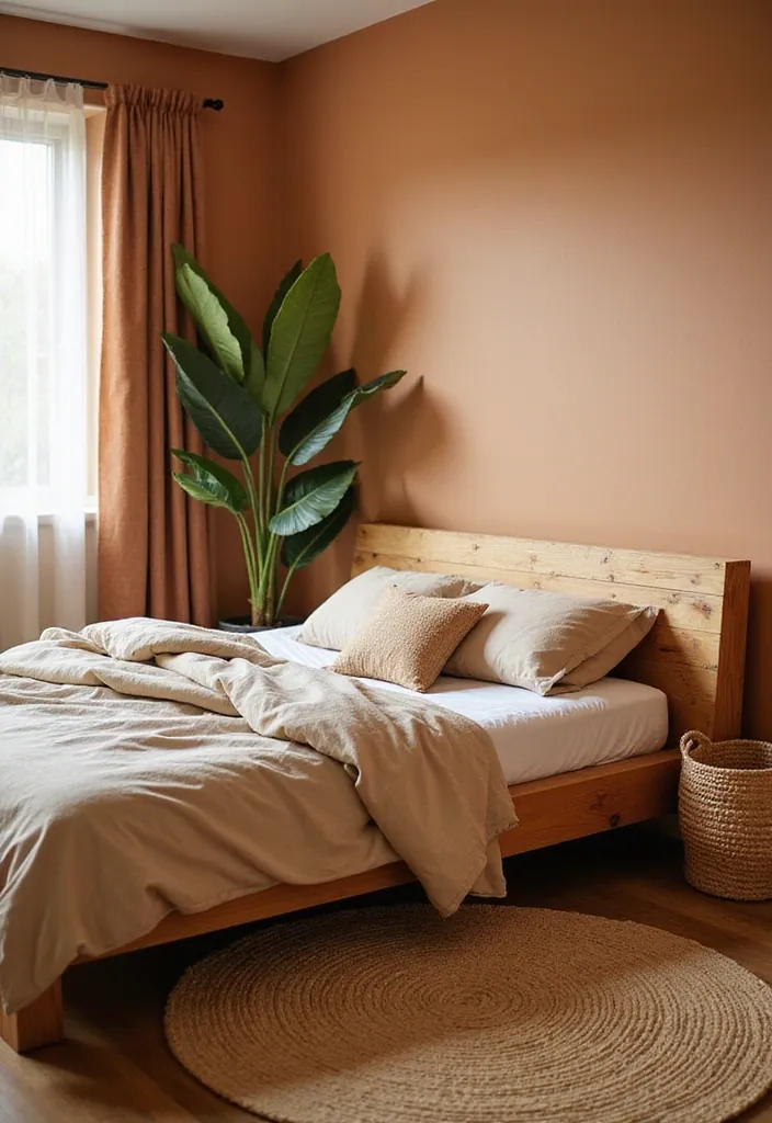 20 Minimalist Bedroom Aesthetics to Inspire Your 2025 Home Refresh! - 3. Earthy Tones Retreat
