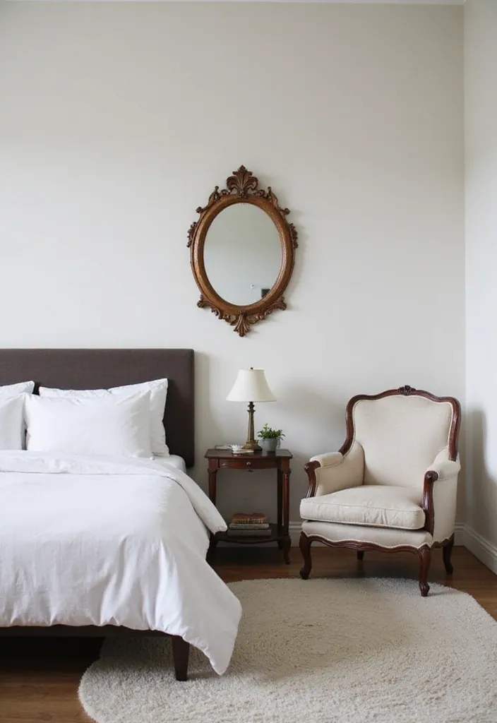 20 Minimalist Bedroom Aesthetics to Inspire Your 2025 Home Refresh! - 12. Vintage Accents