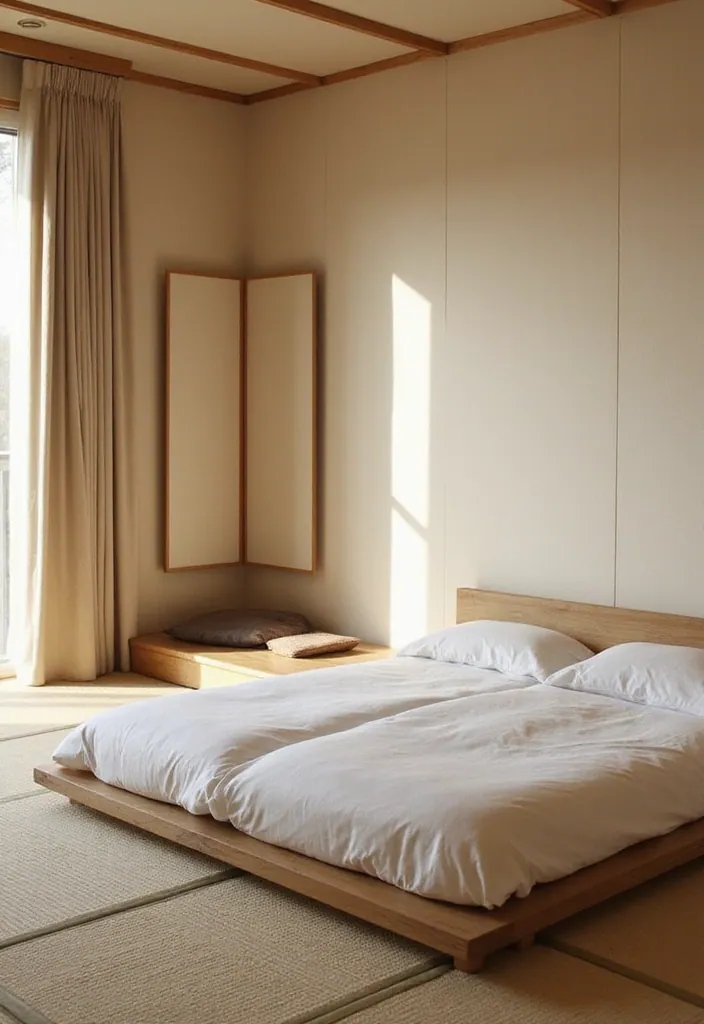 20 Minimalist Bedroom Aesthetics to Inspire Your 2025 Home Refresh! - 5. Zen Minimalism