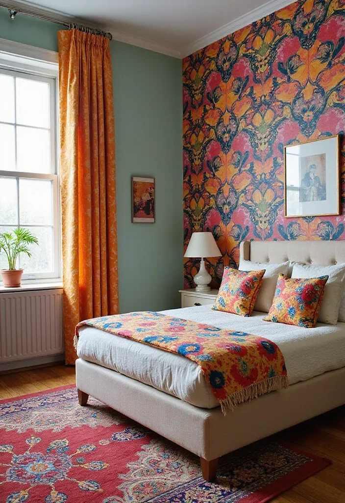 21 Must-See Modern Bedroom Trends for Your 2025 Makeover! - 12. Bold Patterns
