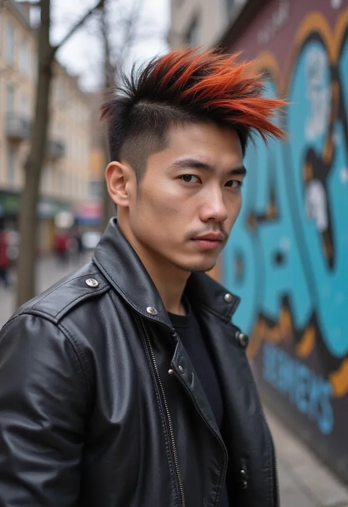 29+ Must-Try Korean Men Hairstyles for a Fashion-Forward Look! - 17. The Mohawk
