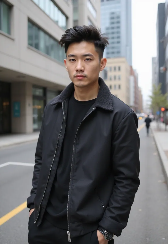 29+ Must-Try Korean Men Hairstyles for a Fashion-Forward Look! - 20. The Pompadour Fade