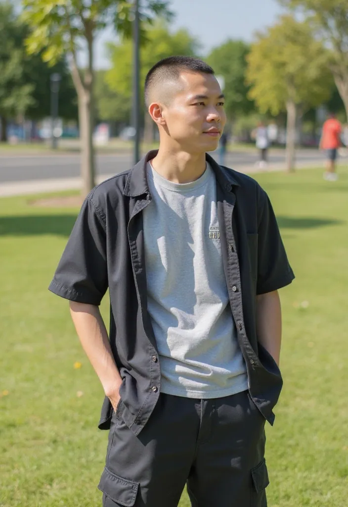 29+ Must-Try Korean Men Hairstyles for a Fashion-Forward Look! - 10. Buzz Cut