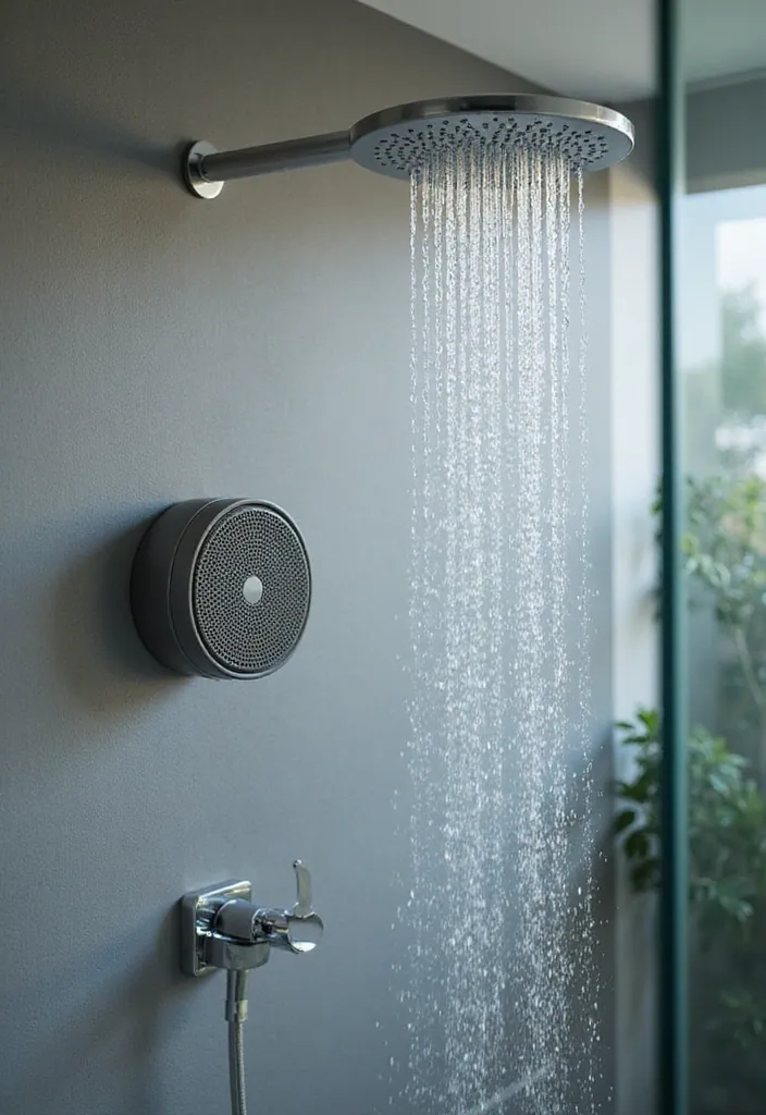 22 Smart Bathroom Trends for 2025 That Will Change How You Live! - 11. Shower Speakers