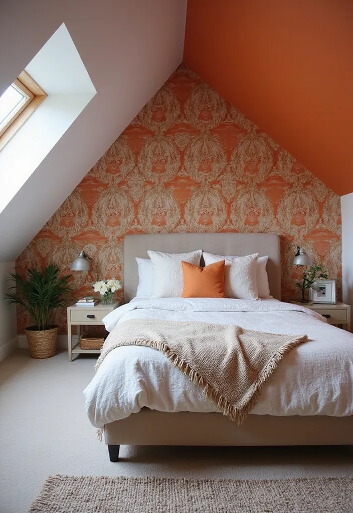 15 Space-Saving Attic Bedroom Designs That'll Make You Envy #7! - 5. Bold Accent Walls