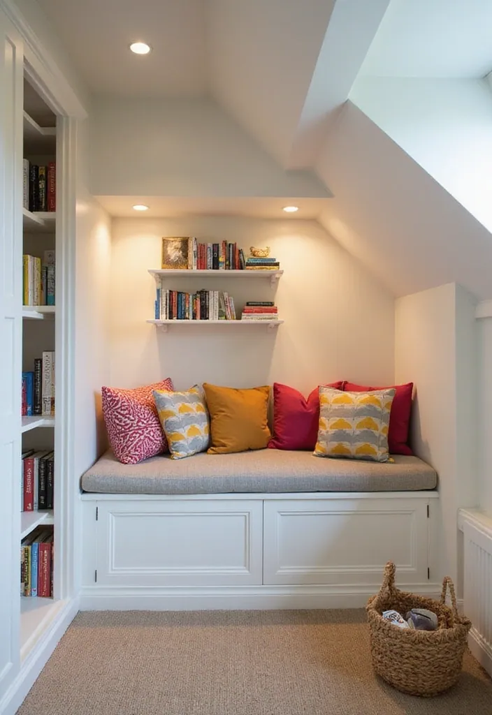 15 Space-Saving Attic Bedroom Designs That'll Make You Envy #7! - 1. Cozy Nook Under the Eaves