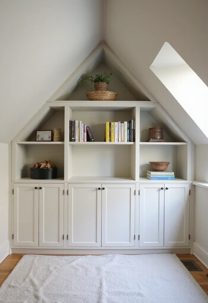 15 Space-Saving Attic Bedroom Designs That'll Make You Envy #7! - 7. Envy-Worthy Built-In Storage