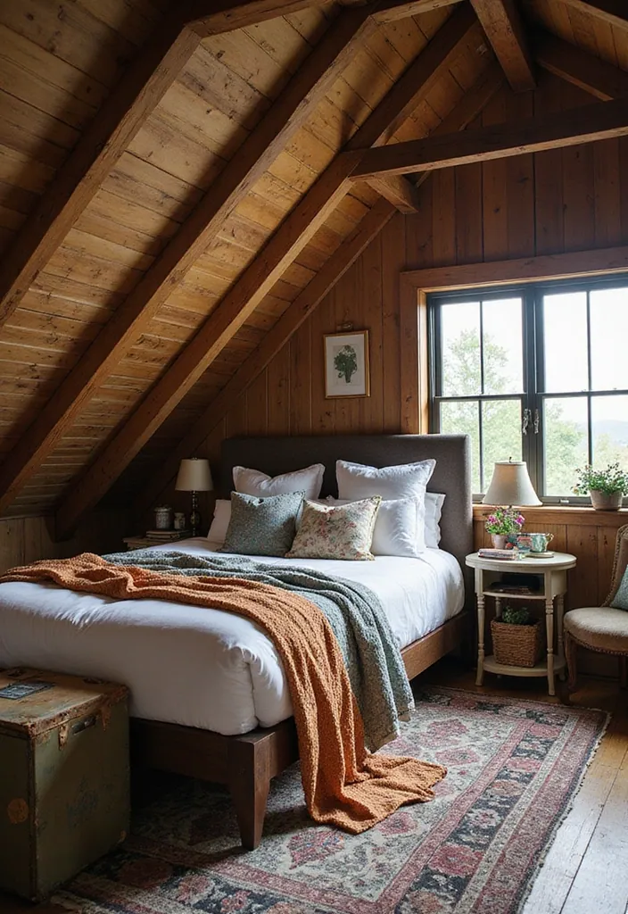 15 Space-Saving Attic Bedroom Designs That'll Make You Envy #7! - 8. Eclectic Mix of Textures