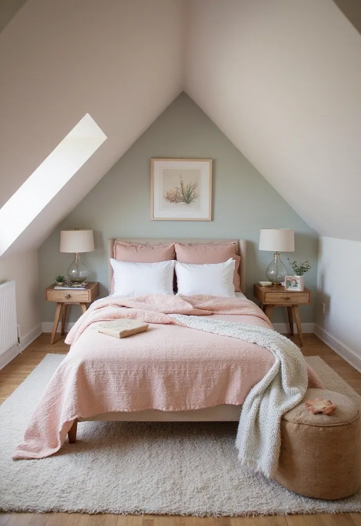 15 Space-Saving Attic Bedroom Designs That'll Make You Envy #7! - 15. Serene Color Palettes