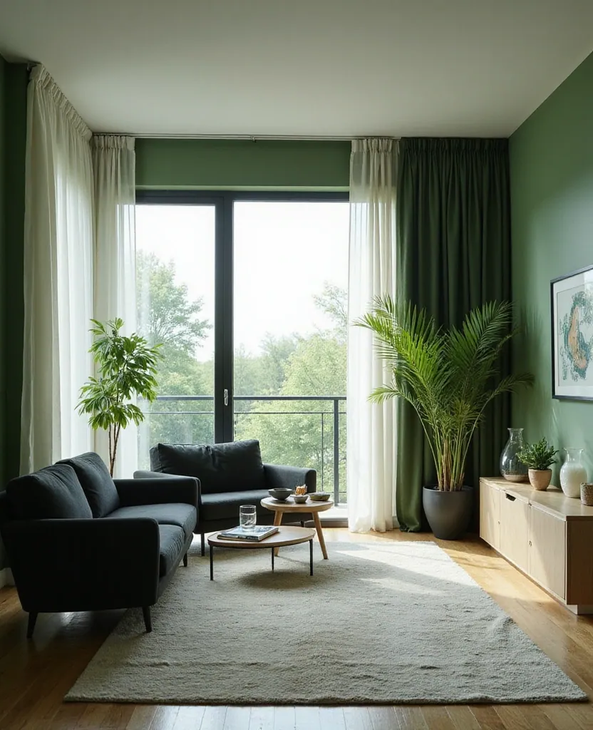 25 Stunning Black and Green Bedroom Aesthetics You Can't Miss! - 12. Bright and Airy
