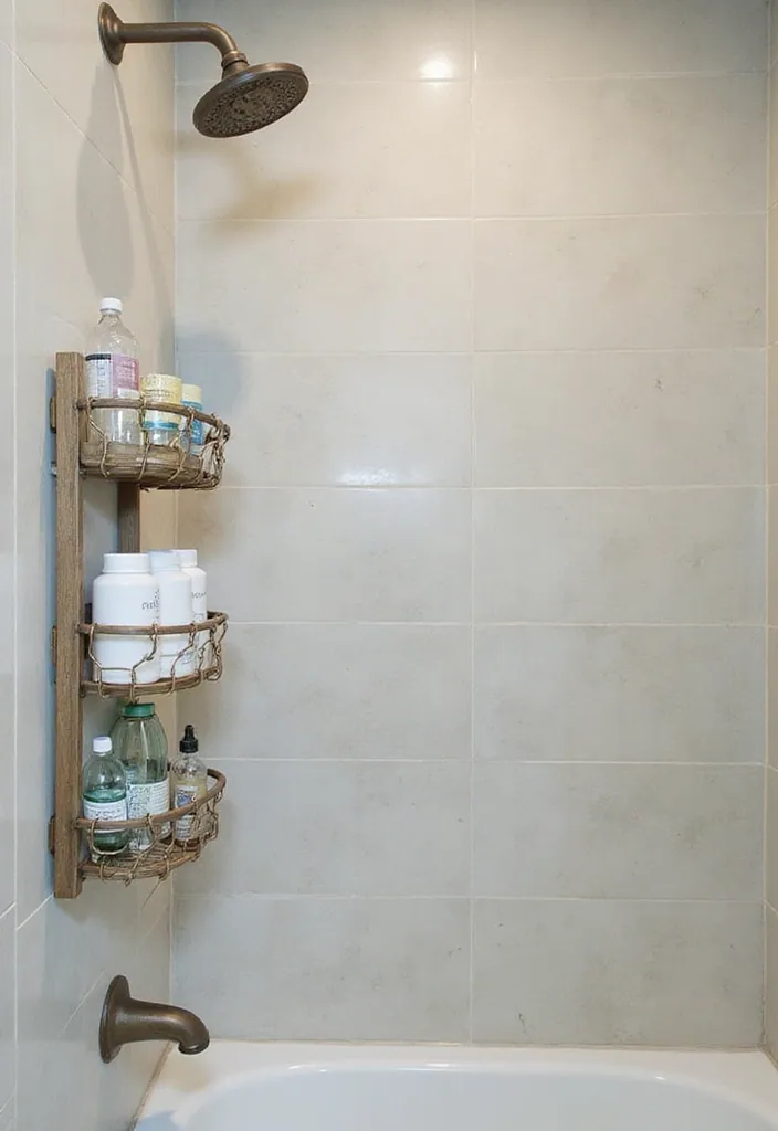 18 Stylish Storage Ideas for Compact Bathrooms That'll Change Your Life! - 8. Shower Caddy Solutions