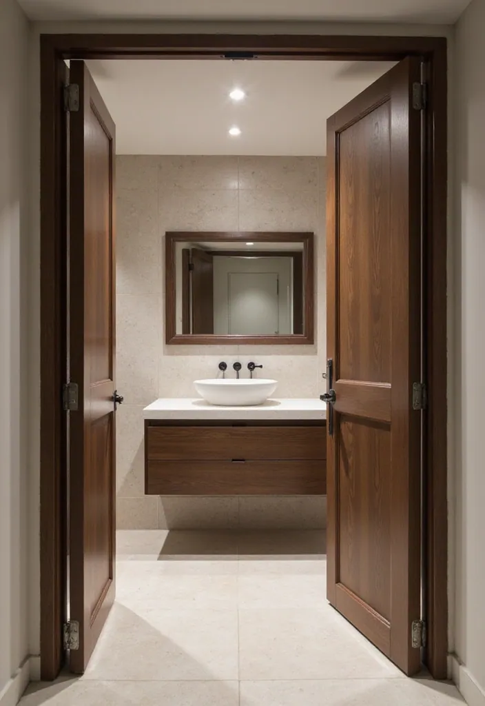 18 Stylish Storage Ideas for Compact Bathrooms That'll Change Your Life! - 14. Bifold or Pocket Doors