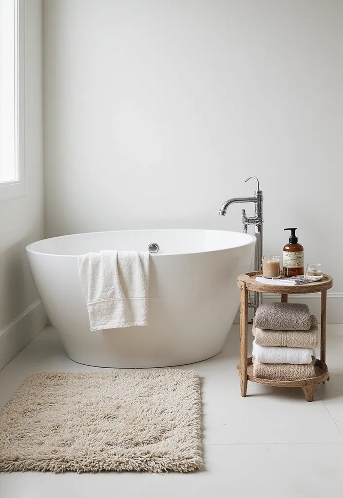 18 Stylish Storage Ideas for Compact Bathrooms That'll Change Your Life! - 17. Stylish Bath Mats with Storage
