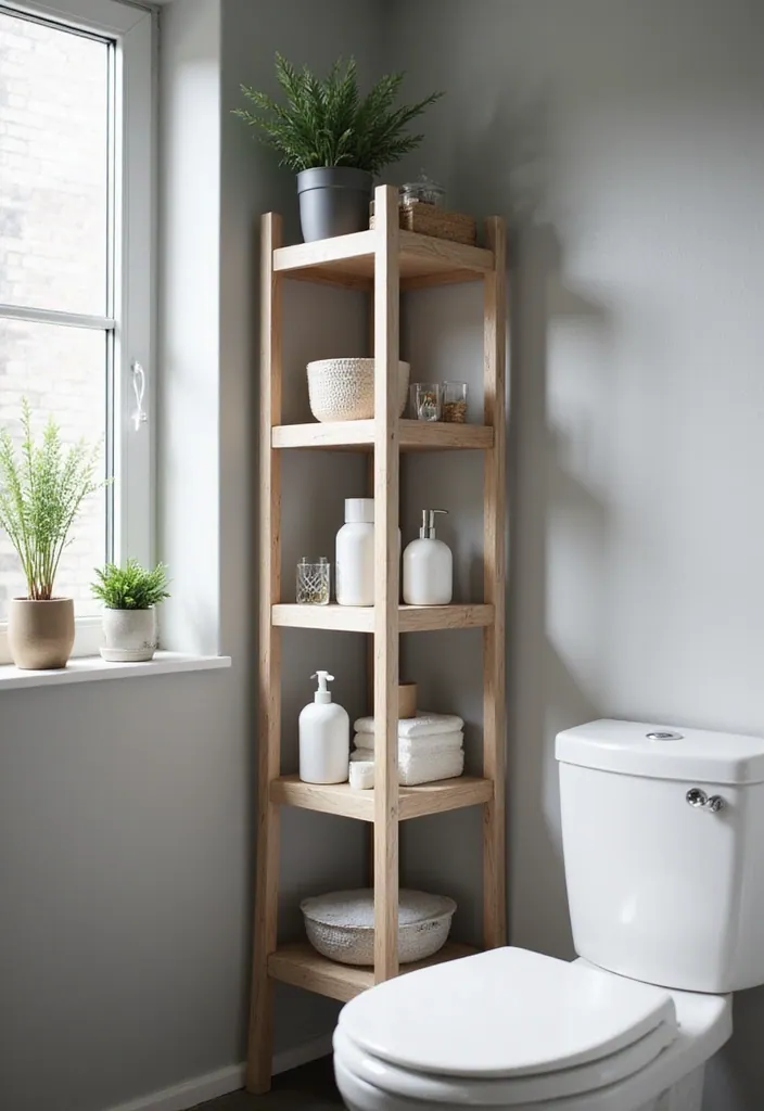18 Stylish Storage Ideas for Compact Bathrooms That'll Change Your Life! - 1. Vertical Shelving Units