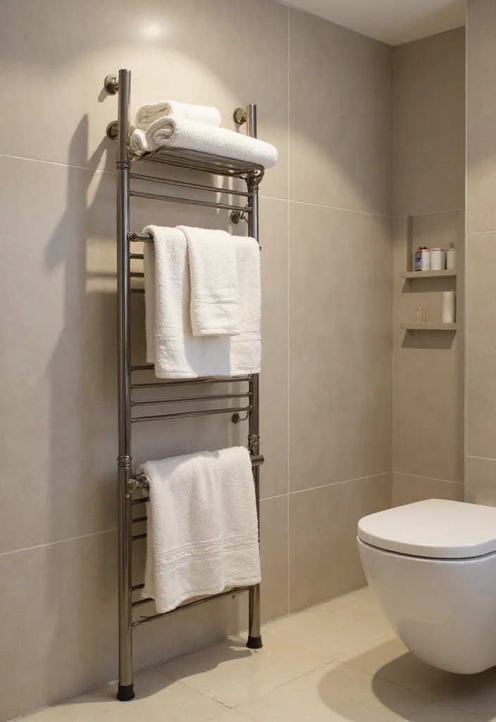 18 Stylish Storage Ideas for Compact Bathrooms That'll Change Your Life! - 12. Stylish Towel Racks