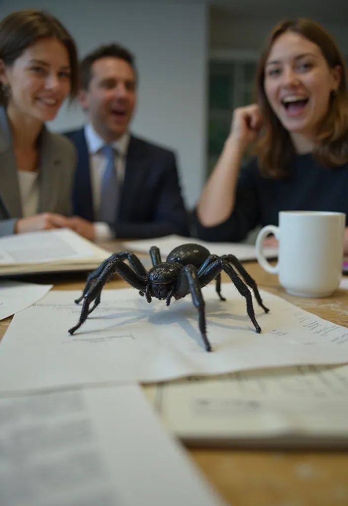 15 Office Pranks That Are Perfect for Your Next Team Meeting! - 3. Fake Bug Frenzy