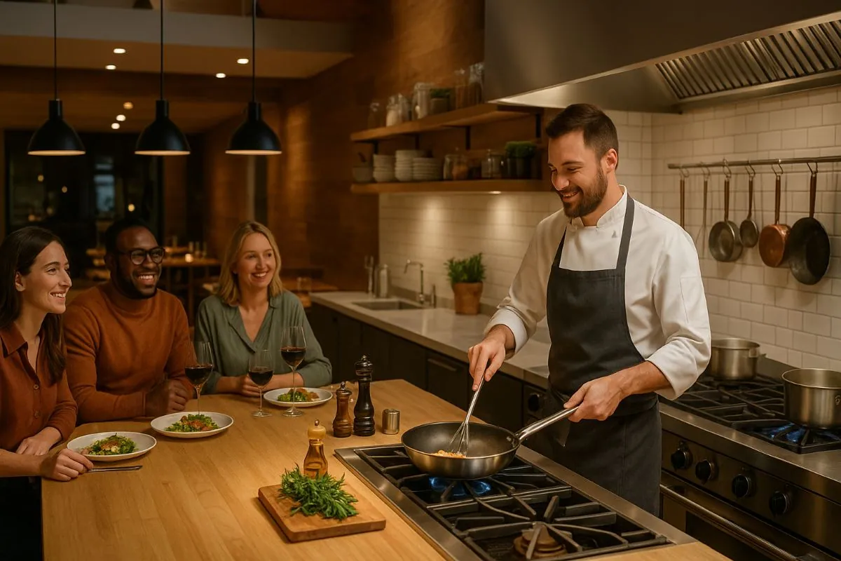Describe your experience with open kitchen environments