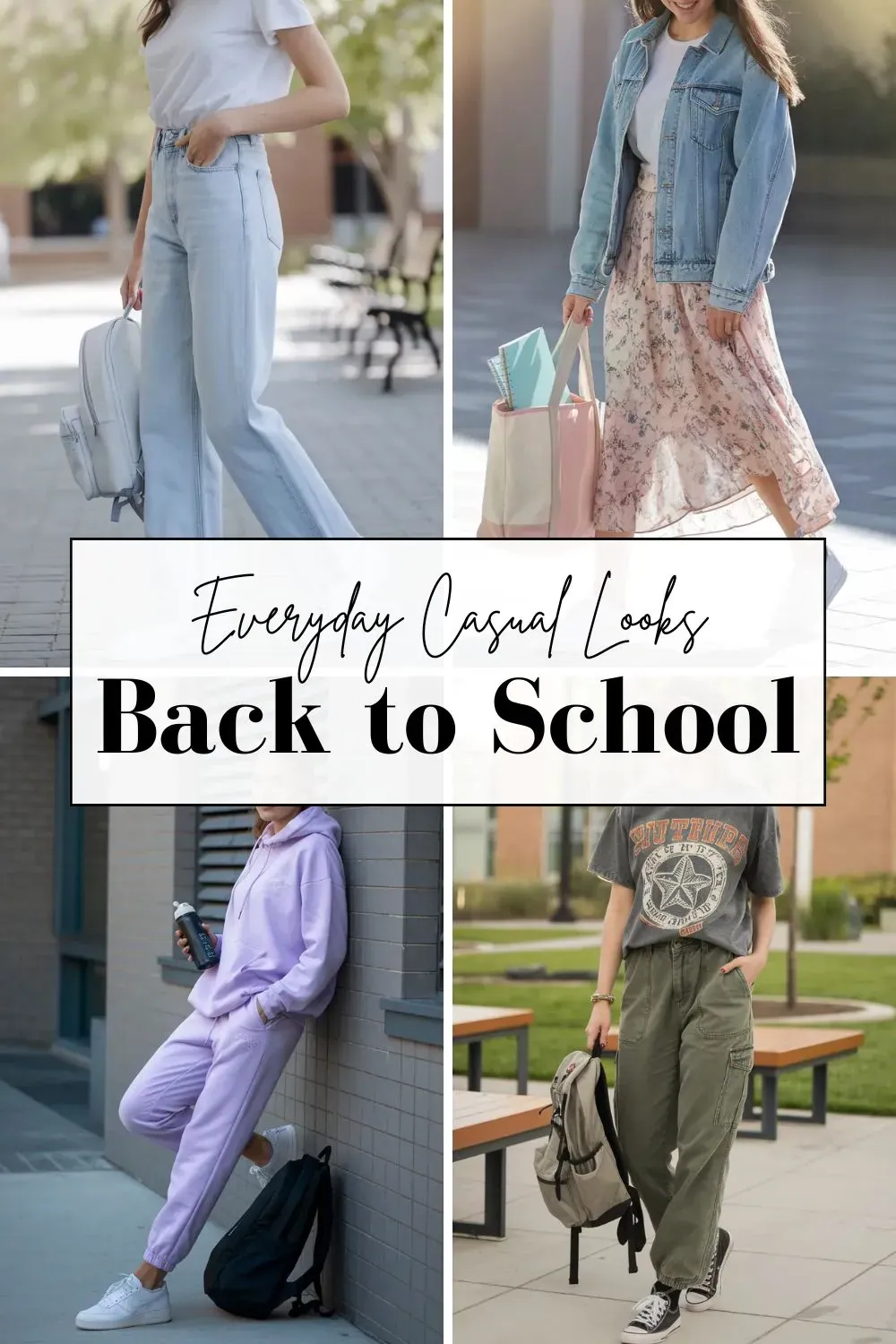 8 Casual Back to School Looks for Everyday Pinterest Image