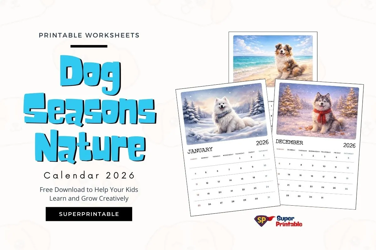 Dog Seasons Nature Calendar 2026