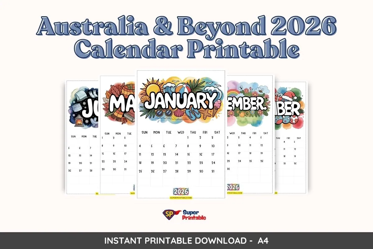 Australia & Beyond 2026 Calendar Printable